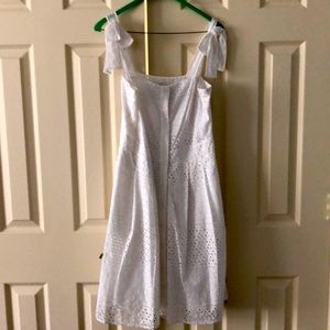 Summer white eyelet dress